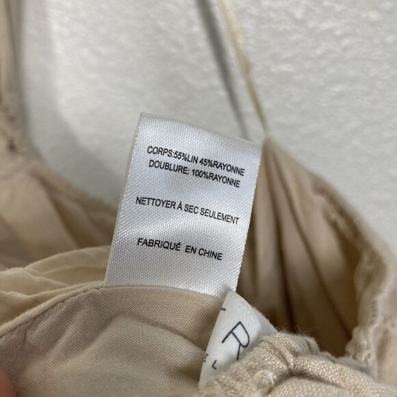 ASTR The Label Marise Jumpsuit Womens XS Beige Linen Blend Wide Leg Cut Out - Picture 15 of 16